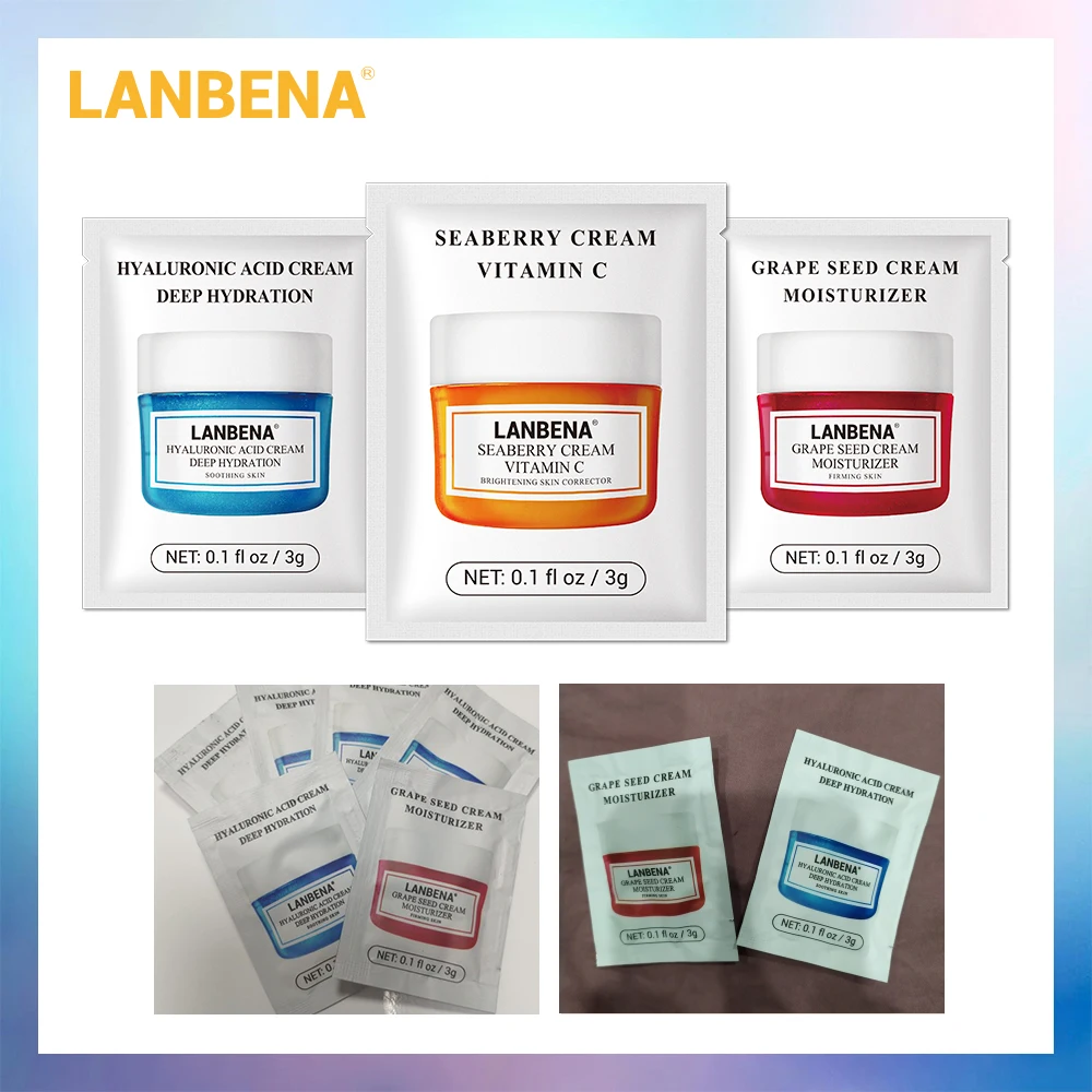 

LANBENA 9pcs Deep Hydrating Serum Hyaluronic Acid Moisturizing Face Cream Whitening Anti Winkles Lift Firming Beauty Skin Care