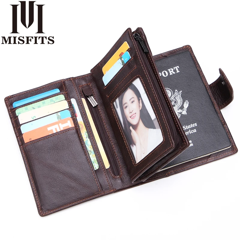 Quenya Mens Wallets Genuine Leather Passport Holder Wallet Man Vintage Cowhide Cover Brand Male Zipper&ampHasp Coin Purse | Багаж и сумки