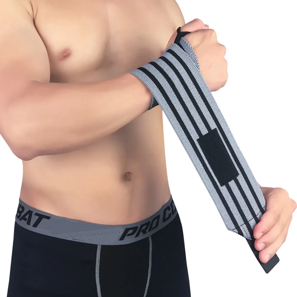 1 Piece Color Stripe Wristband Multifunction Elasticity Fitness Gym Sport Bandage Wrist Wrap Bandage Hand Support Wrist band