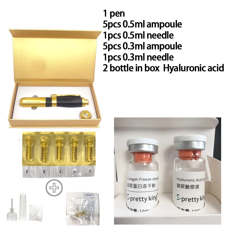 pen kit Гиалуроновая кислота и Замороженный Порошок без игл кожный инъекции для распылителя гиалурониковая кислота ручка наконечники тела лицо кожный наполнитель - Номер модели: pen kit