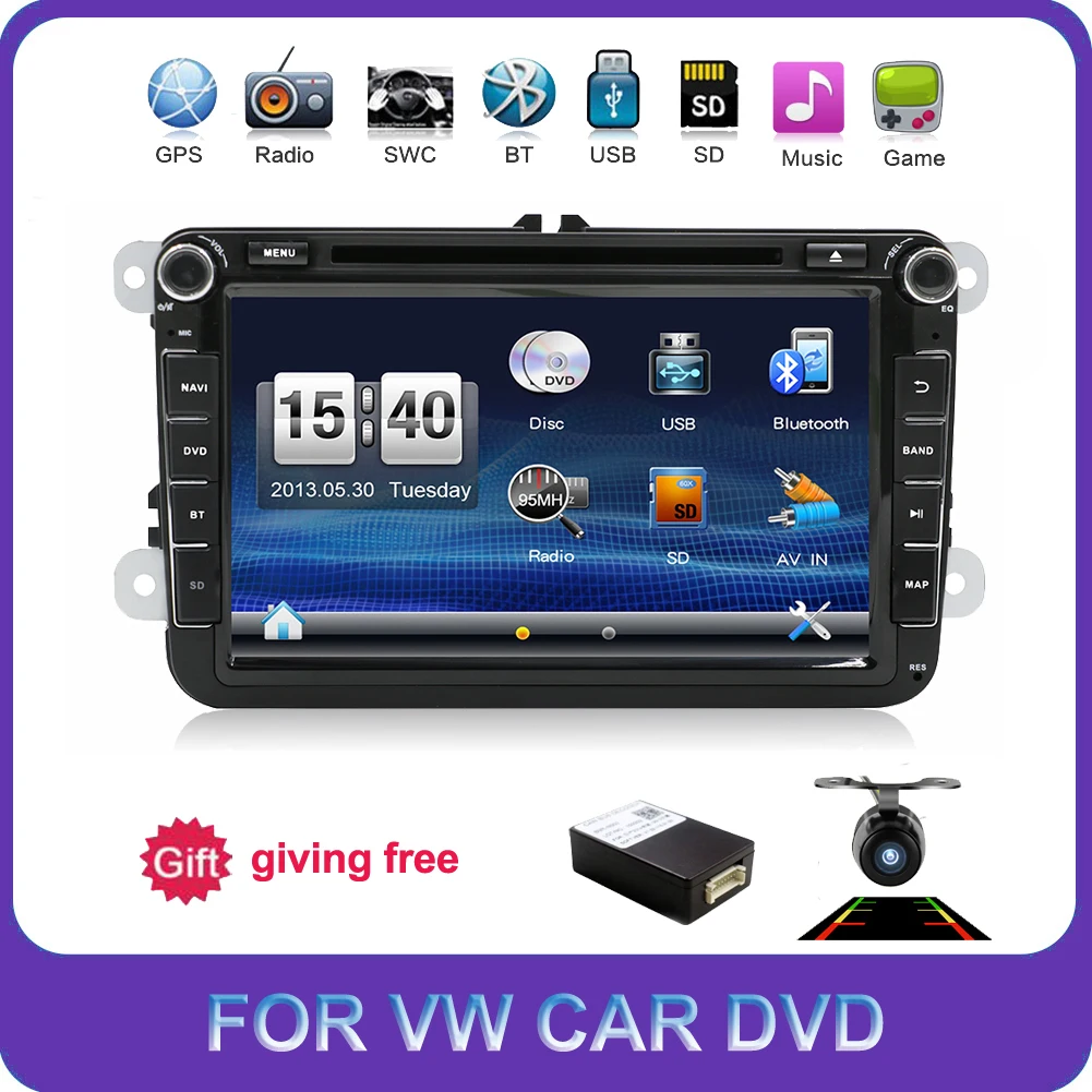 Горячая Распродажа 2 DIN автомобильный DVD для VW JETTA GOLF MK5 MK6 GTI PASSAT B6 POLO SKODA Fabia GPS