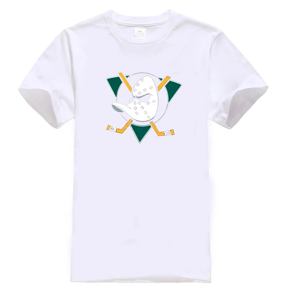 Mighty Ducks футболка мужская одежда классная футболка модный дизайн - Цвет: Белый