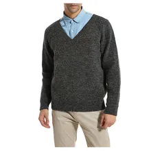 Мужской свитер на осень и зиму, Модный повседневный вязаный свитер с v-образным вырезом и длинным рукавом, Топ Sueter Hombre