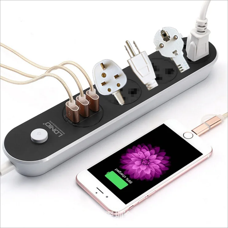 

Genuine Product British Standard American Standard European Standard National Standard Socket Power Strip 3 1.6 Meters Hong Kong