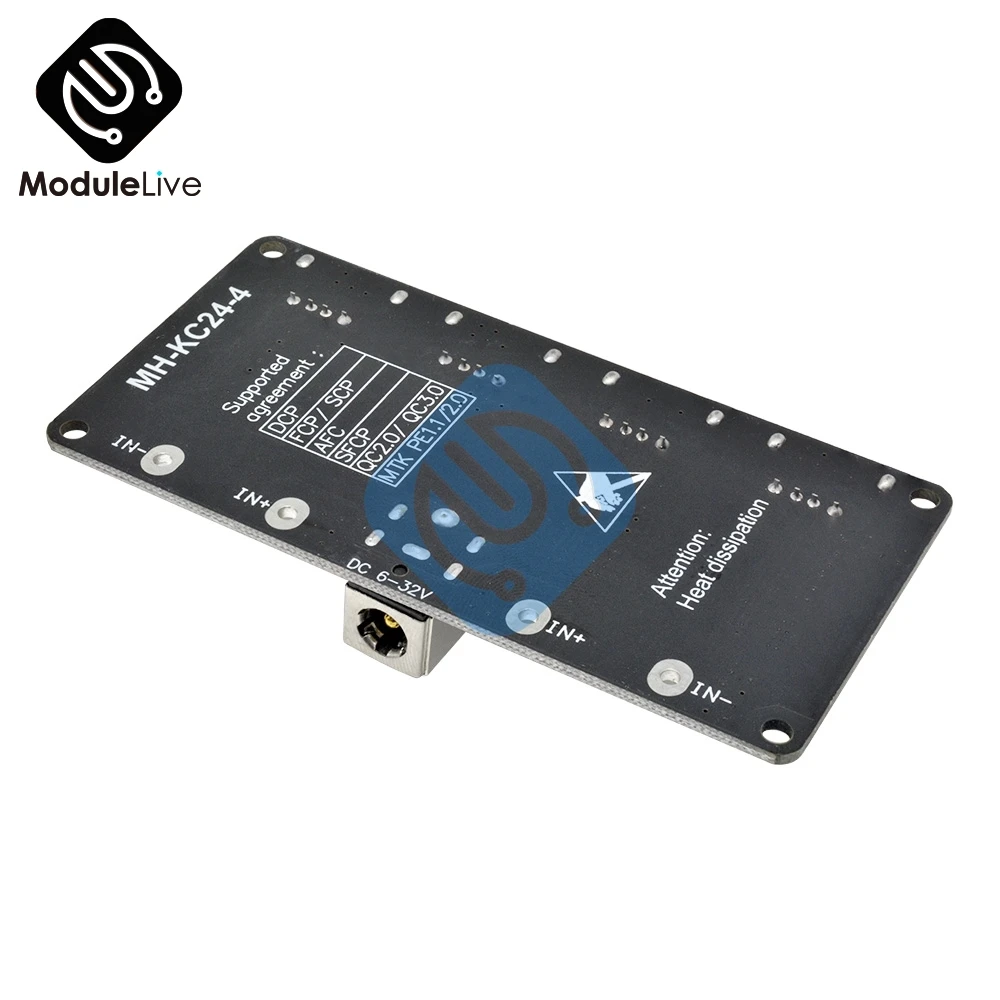 4USB QC2.0 QC3.0 Быстрая зарядка плата модуль постоянного тока 6-32 В понижающий автомобильный преобразователь питания зарядное устройство DCP FCP SCP AFC