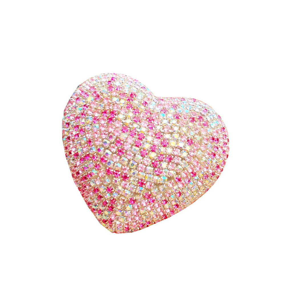 Bling Loving Heart на выходе, ароматизатор, освежитель воздуха для автомобиля, украшение автомобиля, аксессуары для интерьера - Название цвета: Розовый
