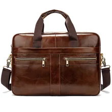 Designer Bag Genuine Leather Luxury High Quality Business Messenger Shoulder Laptop Briefcases Men Maletin Travel Goods AH50GB