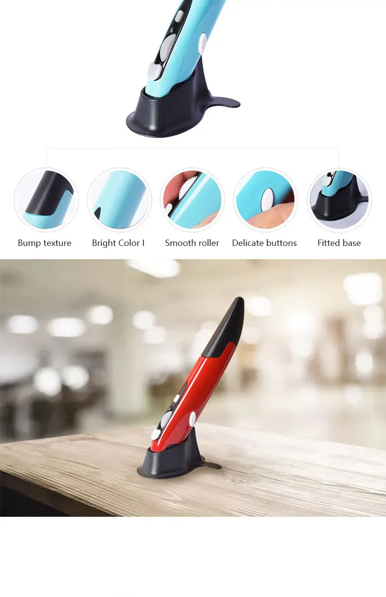 2022 New 2.4G Wireless Mouse Pen Personality Creative Vertical Pen-Shaped Stylus Battery Mouse Suitable For PC And Laptop Mice pc mouse