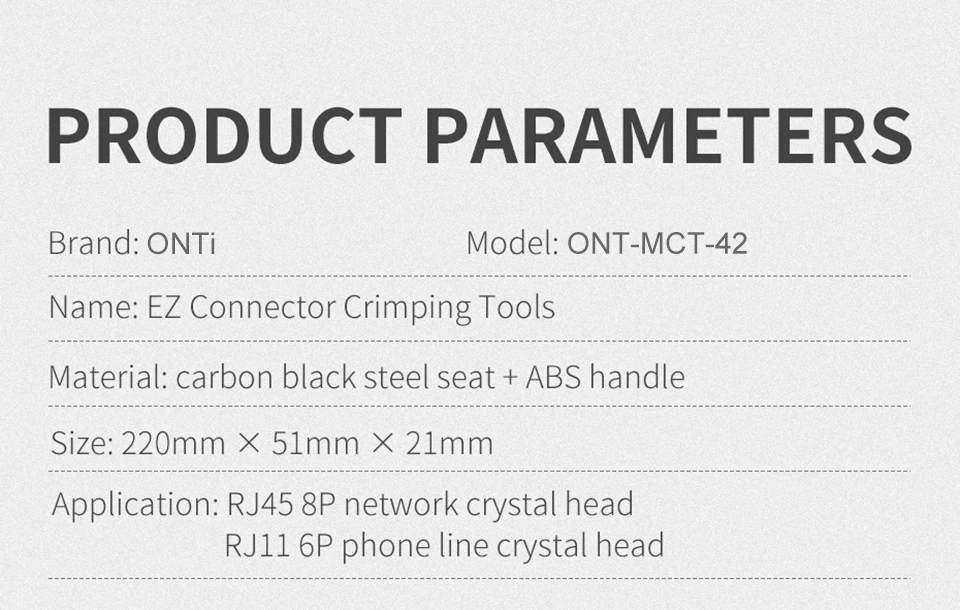 network repair tool kit ONTi EZ RJ45 Tool Crimper Hand Network Stripping Tool Plier for EZ RJ45 RJ11 Cat6 Cat5 8p8c Multi Cable Crimping Stripper lan wire tester