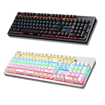 

K880 RGB LED Backlit Mechanical Gaming Keyboard with104 Keys -Linear and Quiet- Red Switches Fast Actuation