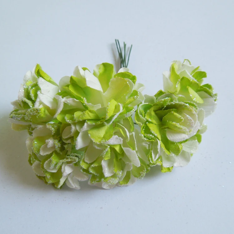 WedFavor 144pcs 4cm Glittered Artificial Chrysanthemum Handmade Mulberry Paper Flowers For Scrapbooking Wedding Cardmaking | Дом и сад