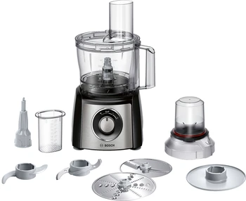 

Compact food processor Power 800 W Color Black / stainless steel Bosch MCM3401M