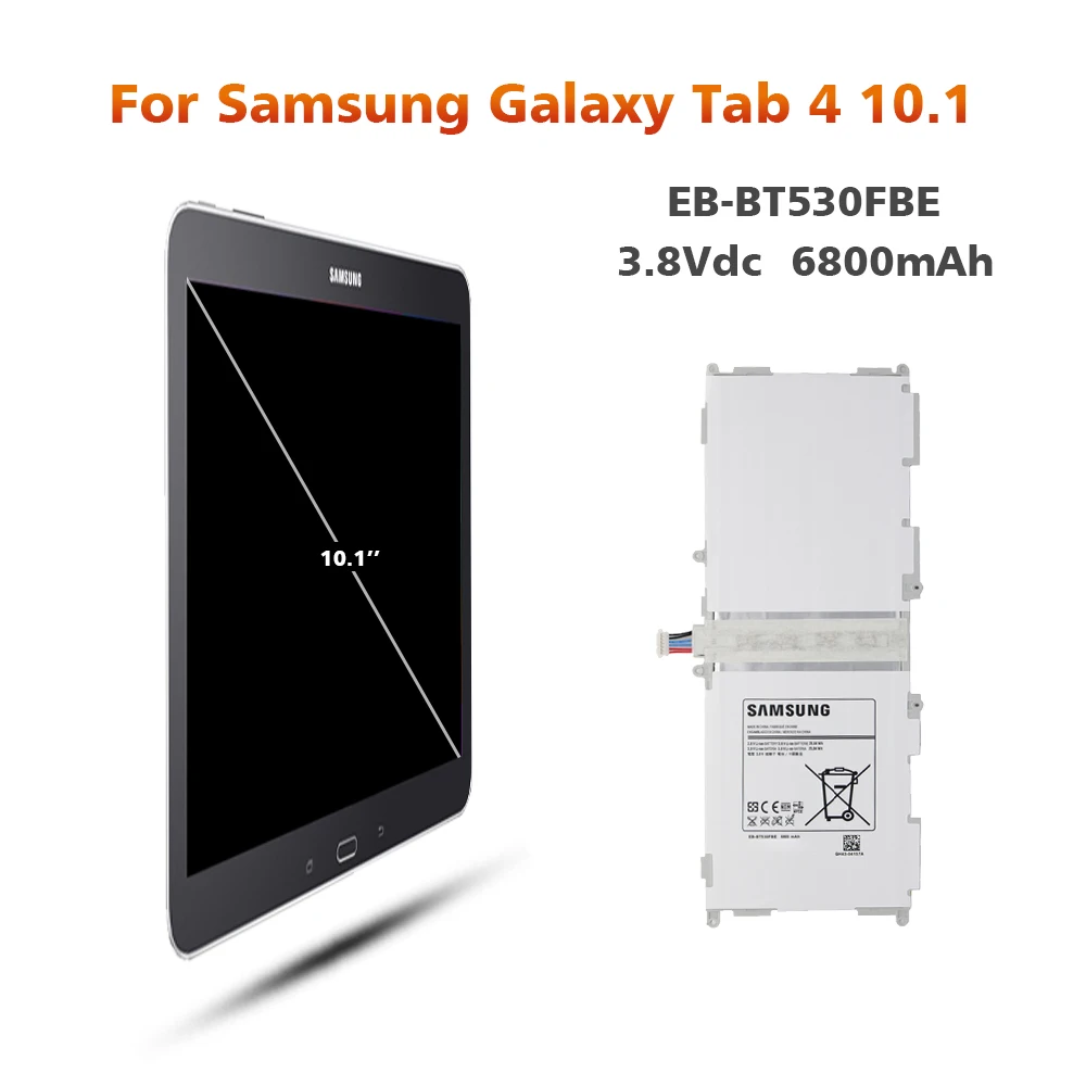 Аккумулятор для samsung T530 EBBT530FBU 6800 мАч для samsung Galaxy Tab 4 SMT530 T531 T535