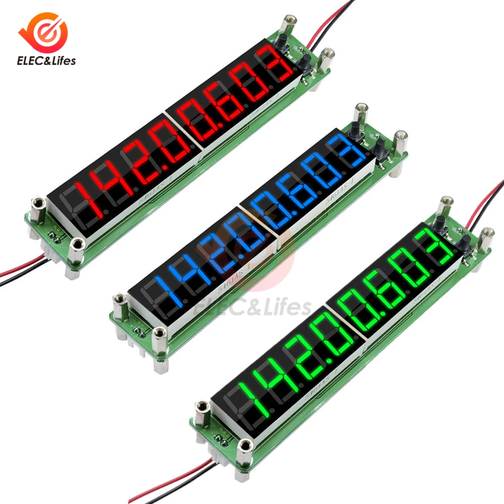 

Red Green Blue 0.1 to 60MHz 20MHz to 2400MHZ 2.4GHz RF Signal Frequency Counter with LED display Digital Cymometer Meter Tester
