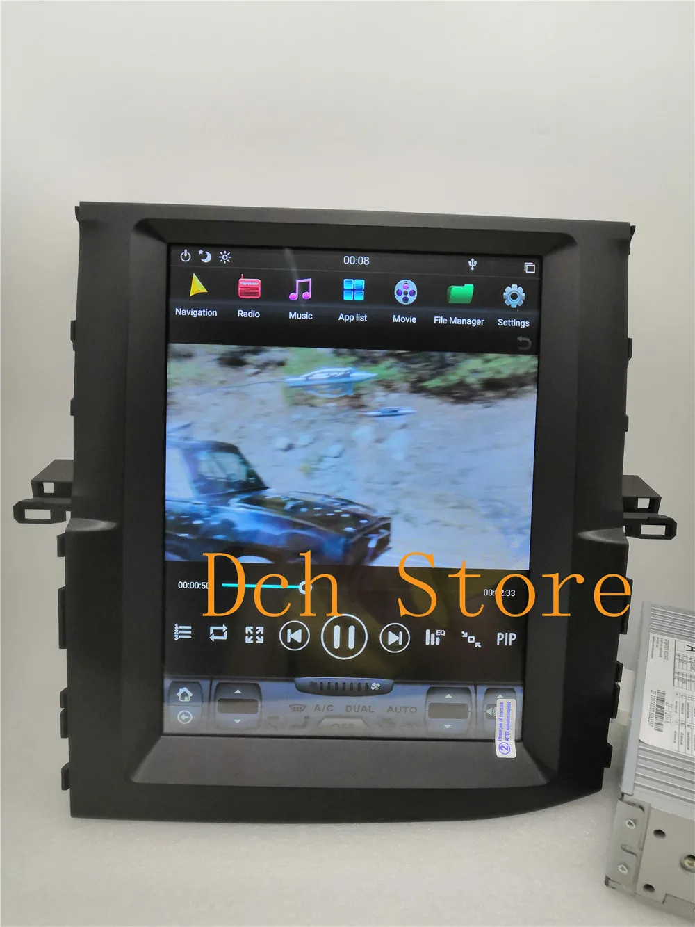 12,1 ''вертикальный tesla стиль Android 8,1 Автомобильная dvd-навигационная система Радио для Toyota Highlander px6 carplay HDMI