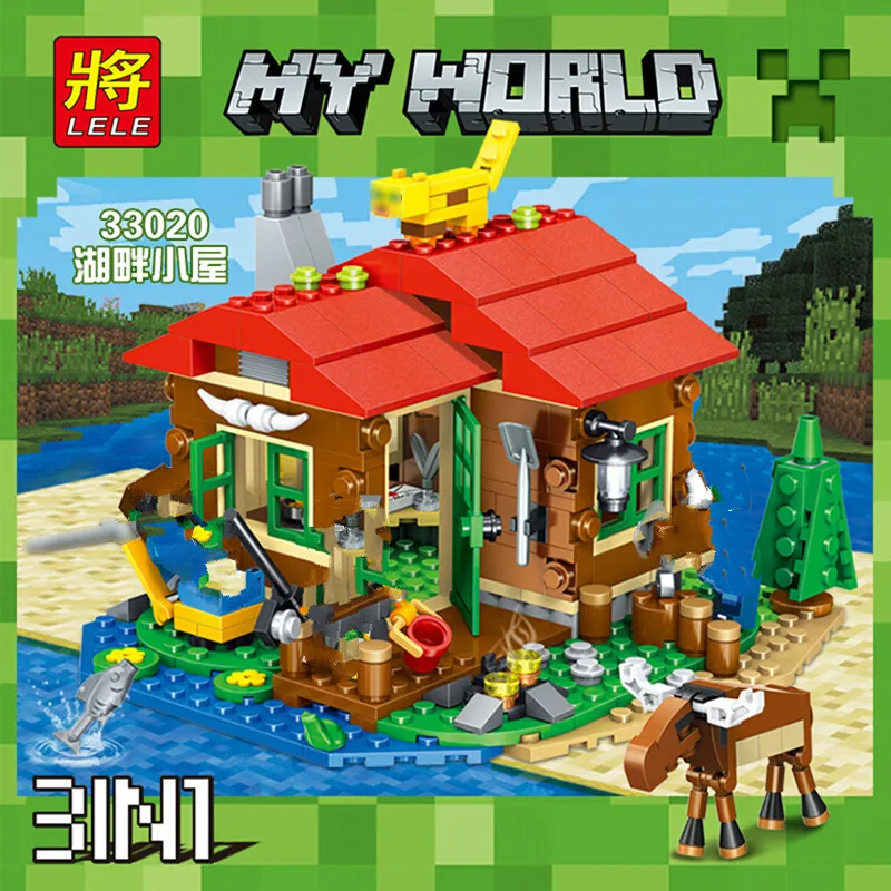 

My World Mechanism Cave Building Blocks Compatible Legoed Minecrafted Aminal Alex Action Figures Brick Toys For Children village