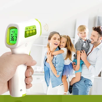

Infrared Thermometer Digital High Precision Sensor Temperature Measurement Device Multi-function Non-contact White