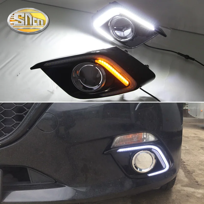 Дневные ходовые огни для Mazda 3 2013 2014 2015 светодиодные дневные противотуманные фары