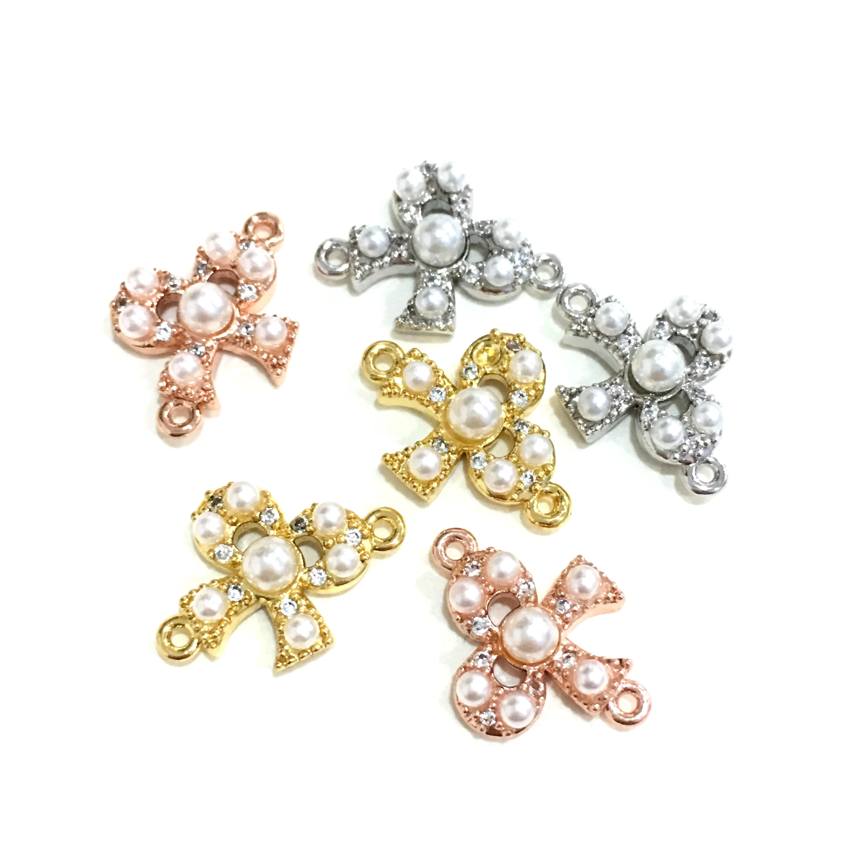 

11x11mm Brass Micro Pave CZ Zircon Flower Shape Charm Finding Jewelry Making DIY Necklace Bracelets Earring Accessories Design