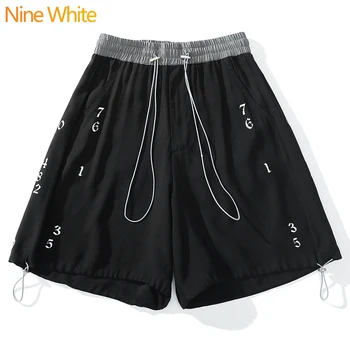 

2020 Summer Hip Hop lattice Short Joggers Harajuku Shorts Streetwear digital print Elastic Waist Track Short Baggy Loose Cotton