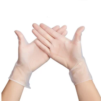 

Disposable Transparent PVC Gloves 100 / Box Powder-free Food Processing Protective Gloves Block Bacteria and Prevent Viruses