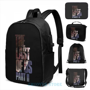 

Graphic print The Last Of Us Part 2 Vengeful Ellie USB Charge Backpack men School bags Women bag Travel laptop bag