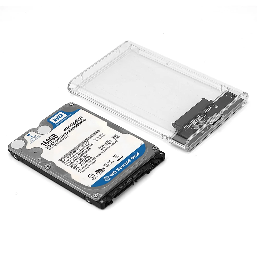 Прозрачный инструмент бесплатно 2 5 дюймов USB 3 0 Гбит/с на SATA III внешний жесткий