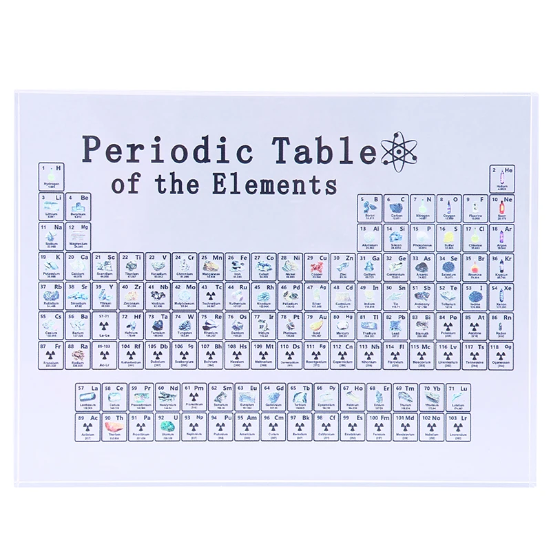 Acrylic Periodic Table Display With Real Elements Kids Teaching School Day Birthday Gifts Chemical Element Home Decor | Дом и сад