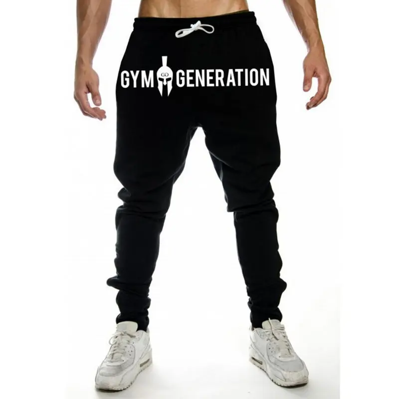 golf pants Black Joggers Sweatpants Men Cotton Casual Pants Gym Fitness Slim Drawstring Trousers Male Spring Sportswear Running Track pants grey track pants