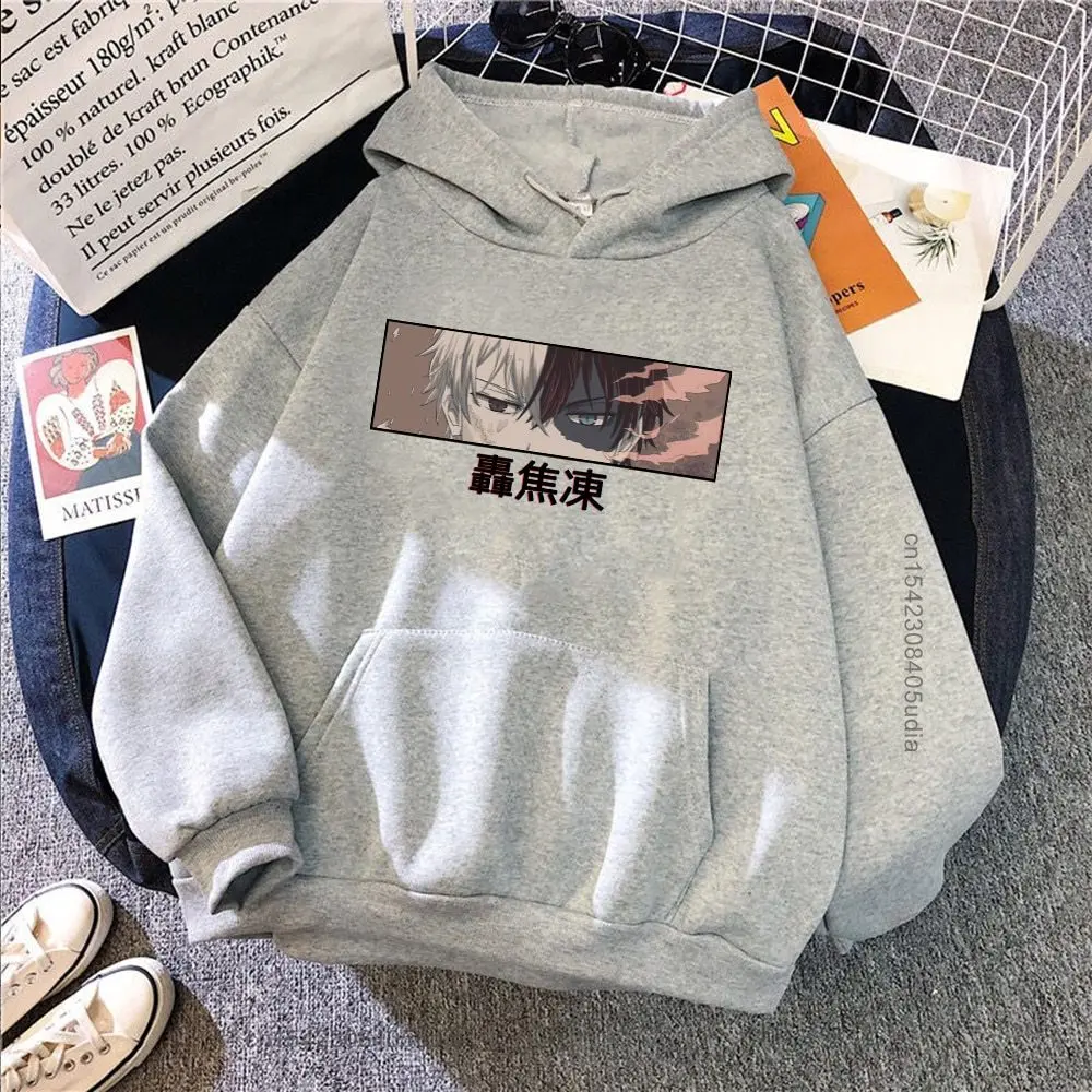 

My Hero Academia Printed Men Hoodies Casual Pullover Fashion Camisas Streetwear Anime Shoto Todoroki Eyes Long Sleeve Hoodie