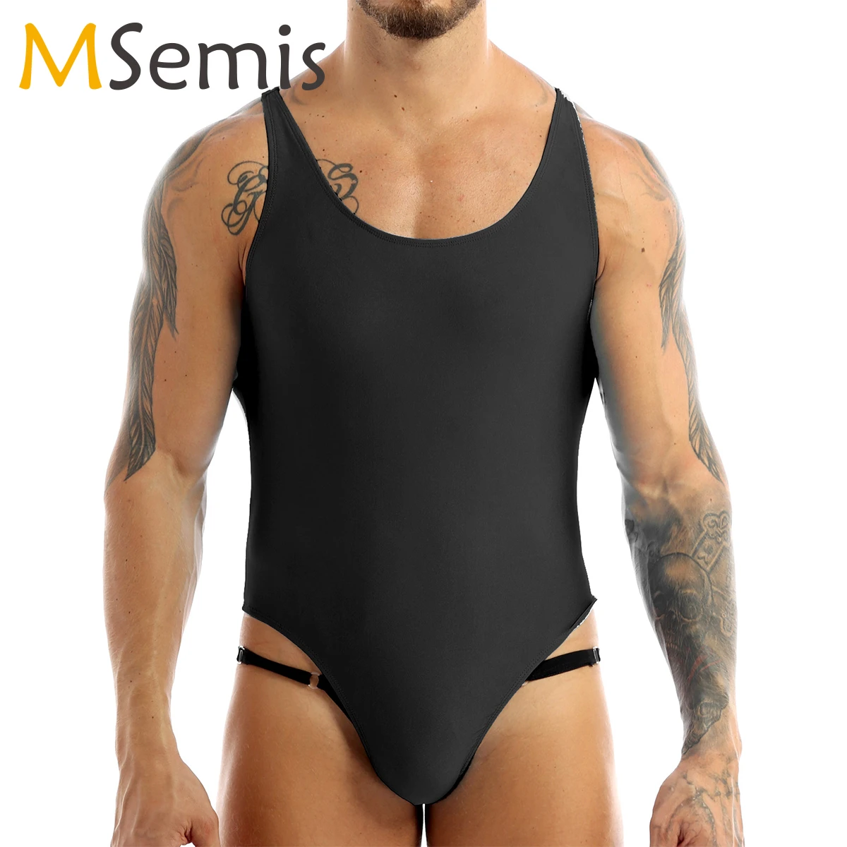 メンズバレエダンスレオタードフィットネスロンパースハイカットtバックボディスーツbodystockingワンピースmakini一重の下着swimmsuit Ballet Aliexpress