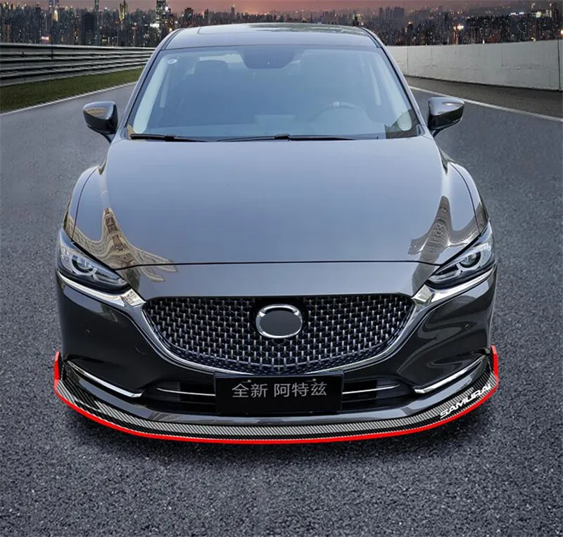 Для новых Mazda 6 красочные переднего бампера с украшением в виде губ вокруг гриль сепаратор карбоновый спойлер ремонт специальные аксессуары мм 19 мм 20 мм
