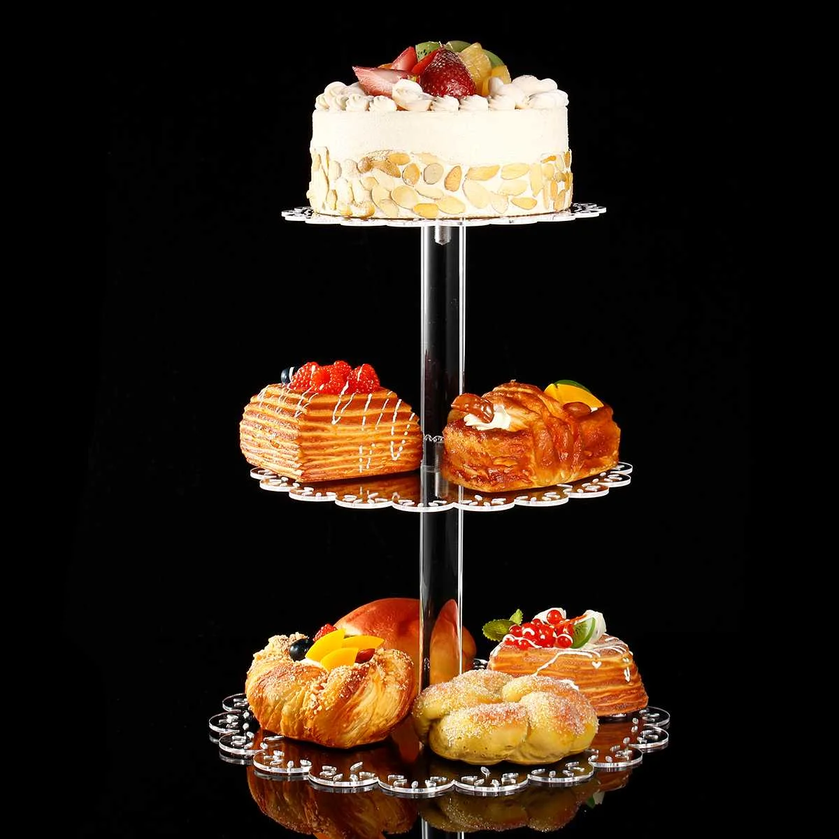 

Acrylic 3 Tiers Cake Stand Storage Rack Party Dessert Cupcake Display Holder Stands Cake Decorating Supplies Wedding Decoration