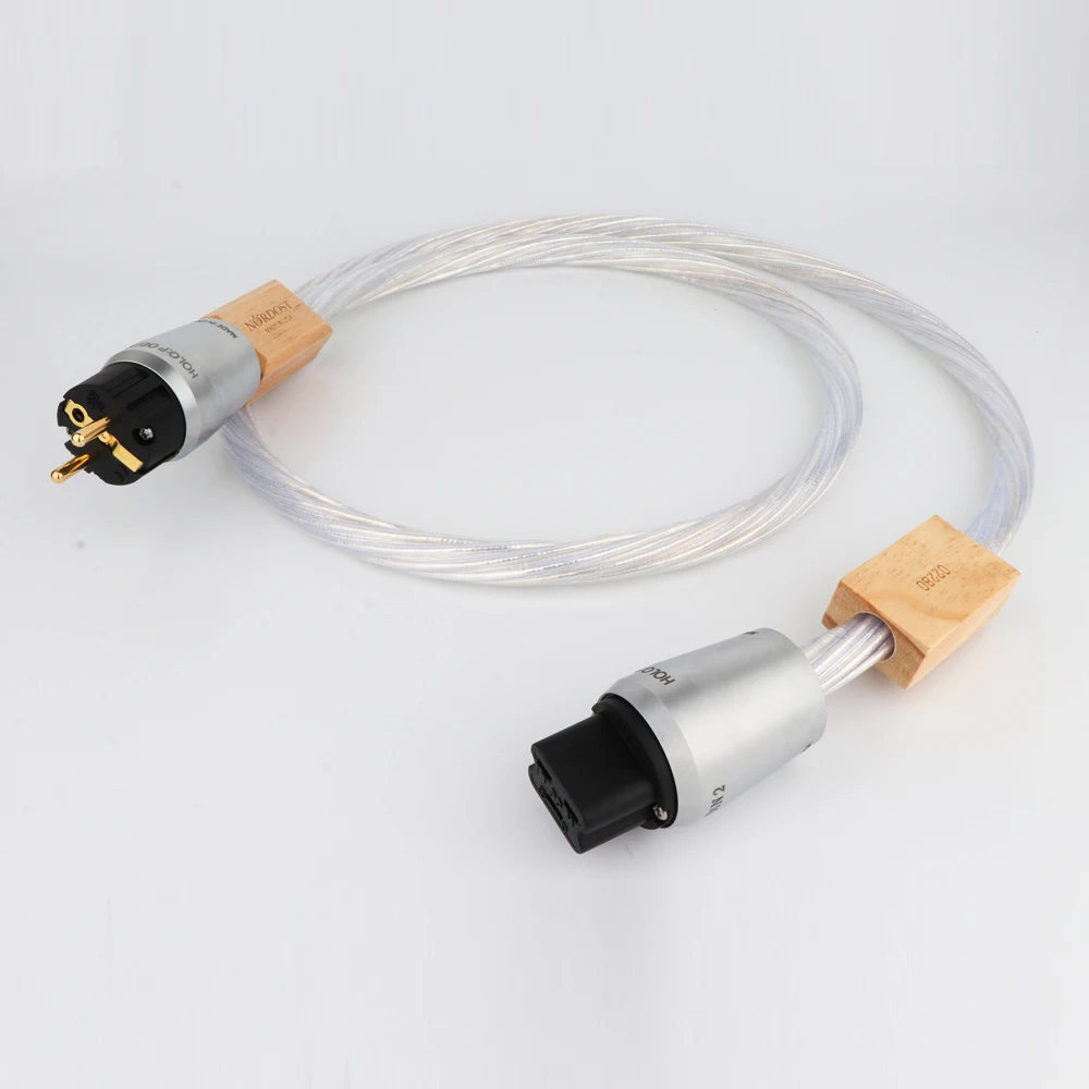 Фото HI-End Hifi Nordost Odin 2 шнур питания переменного тока D538, 7-жильный посеребренный 14AWG с позолоченными вилками Европейского/американского стандарта 20 А, Аудиокабели питания №2