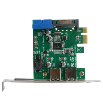 

USB 3.0 Extension Card Super Speed ​​USB 3.0 PCI Express Port Expansion Board PCI-E 2 19-Pin Power Connector for PC Desktops