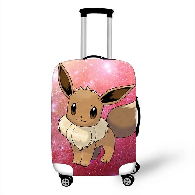 as pictures Мультфильм Покемон Пикачу/Bulbasaur/EEVEE багажная Крышка для путешествий сумка Эластичный чехол для чемодана багажные чехлы - Цвет: as pictures