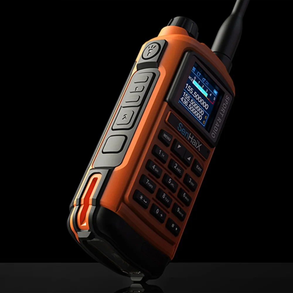 SENHAIX GP8800 ham Walkie Talkie Bluetooth водонепроницаемый ТПУ Bluetooth программируемый светодиодный приемопередатчик с бликами - Цвет: Цвет: желтый