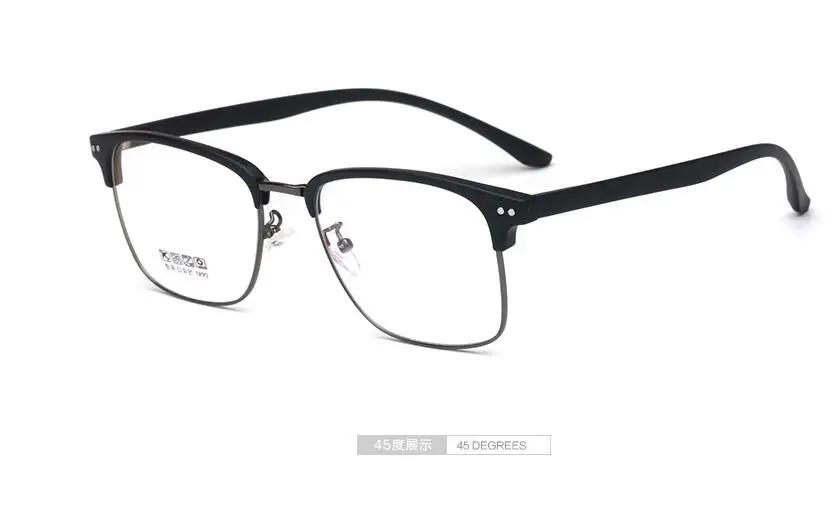 Sand black gray Бровей Tr90 имеет очки с металлической половинной рама для Для мужчин, очки для близорукости - Цвет оправы: Sand black gray