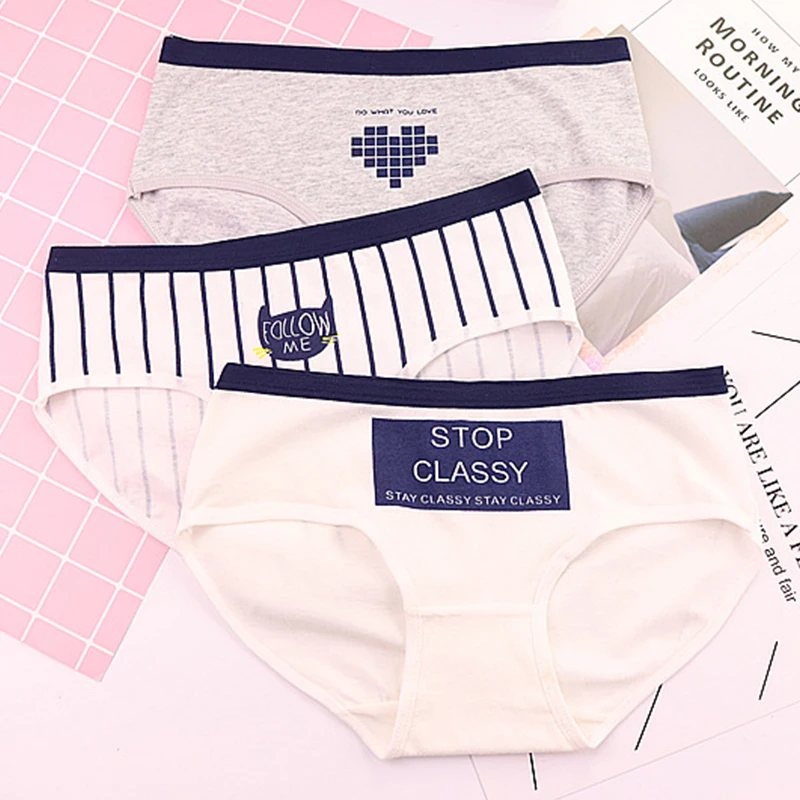 6pcs Underwear Women Cotton Underwear Girls Panties Plus Size Briefs Sexy Panties Cute Cartoon Fruit Series Girl Lingeries Short