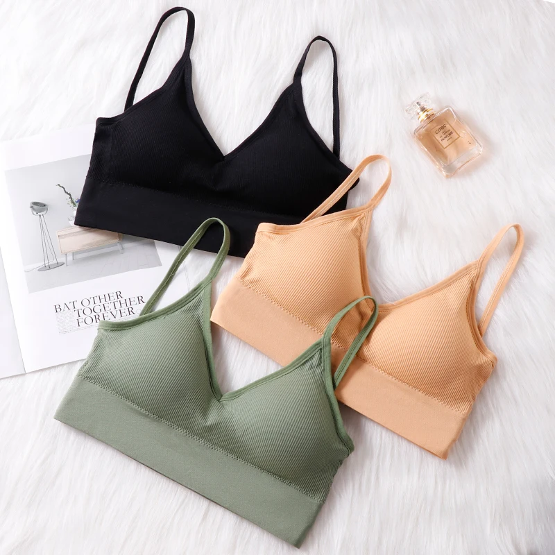 Сексуальный бюстгальтер нижнее белье Bas для женщин Bralette бесшовный бюстгальтер с вкладышами нижнее белье хлопок беспроводной фитнес топы бюстгальтер