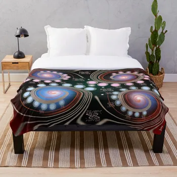 

Light Rotate On Spiral Orbit Throw Blanket Soft Sherpa Blanket Bed Sheet Single Knee Blanket Office Nap Blanket