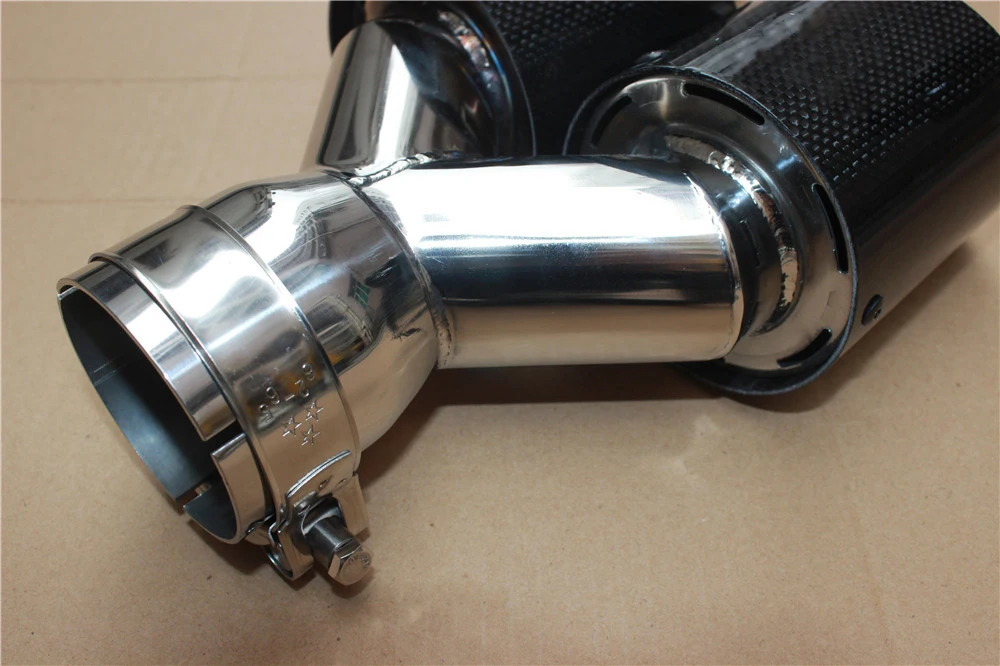 1 шт. Универсальный двойной выхлопной наконечник AKRAPOVIC Глянцевая выхлопная труба из углеродного волокна для хвоста quad AK глушитель наконечник
