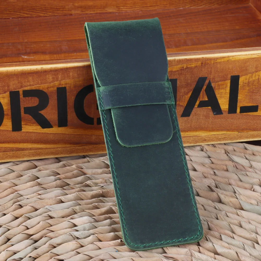 Ретро искусственная кожа ручной работы Ручка Держатель Карандаш Чехол защитный рукав чехол