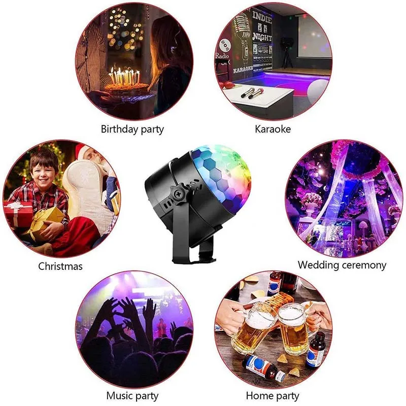 Светодиодный светильник-шар для дискотеки эффект DJ автоматически светодиодный вечерние для баров, пабов пульт дистанционного управления