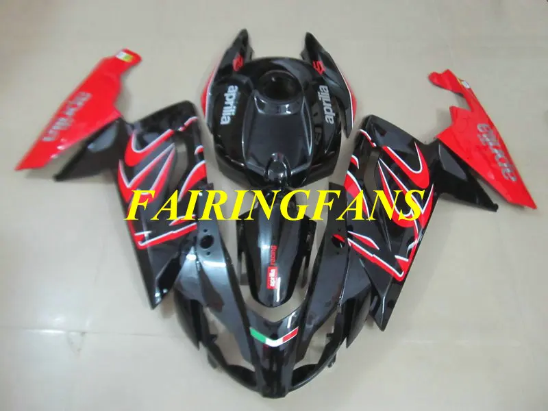 Литья под давлением обтекатель тела комплект для Aprilia RS125 06 07 08 09 10 11 RS 125 2006 2011 красный черный Обтекатели кузова+ подарки AP12