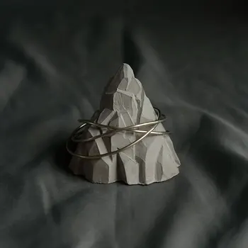 

Mountain peak shape concrete handicraft mould, Fuji mountain spreading gypsum silicone mould molds for cement