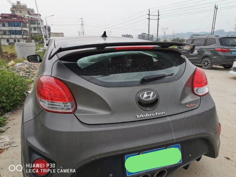 Использовать для Hyundai Veloster спойлер 2012 13 14 15 года глянцевое углеродное волокно/frp зад крыла крыши спортивные аксессуары