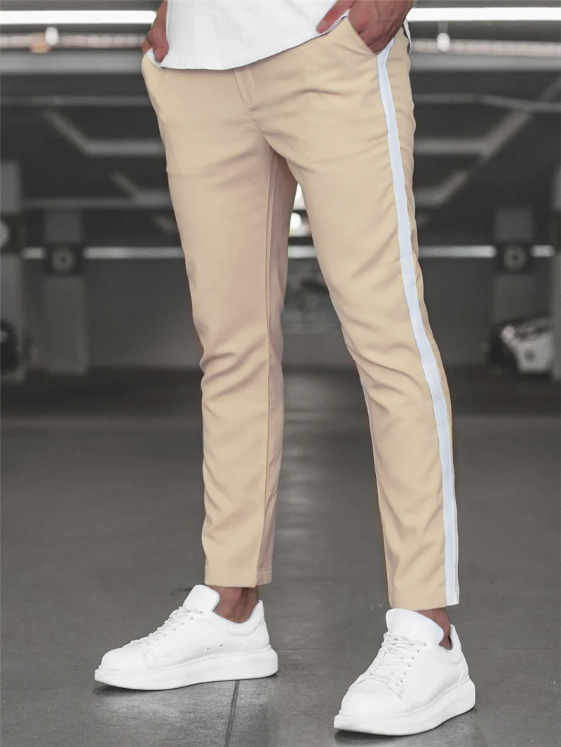 

Mens Joggers Side Stripe Casual Pants Fitness Men Sportswear Tracksuit Bottoms Skinny Sweatpants Trousers Gyms Jogger Pants