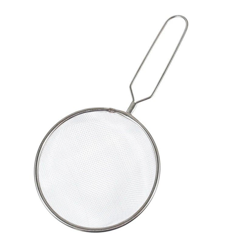 6/8/10/12 Inch Optional Kitchen Stainless Steel Flour Tea Strainer Mesh Colander Sieve Filter Sifter Strainer Mesh Sieve - Цвет: S