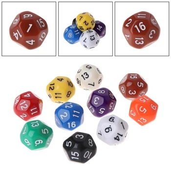 

10pcs 16 Sided Dice D16 Polyhedral Dices For Dungeons and Dragons Table Games